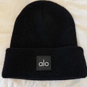 Alo Black Knit Beanie